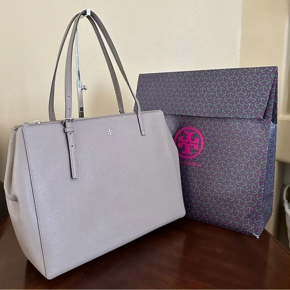 New Tory Burch EMERSON LARGE DOUBLE ZIP TOTE bag - Picture 12 of 16